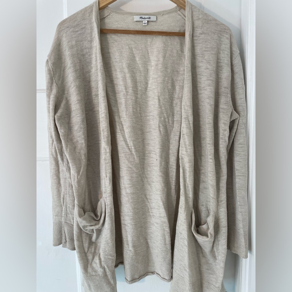 Madewell linen cotton cardigan